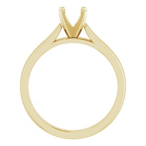 14K Yellow Gold 5.5 mm Round Solitaire Engagement Ring Mounting