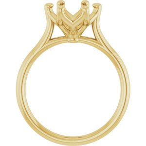 14K Yellow Gold 8.2 mm Round Engagement Ring Mounting