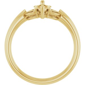 14K Yellow Gold 9x4.5 mm Marquise Engagement Ring Mounting