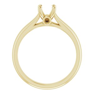 14K Yellow Gold 7x5 mm Oval Engagement Ring Mounting