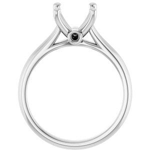 Platinum 10x8 mm Oval Engagement Ring Mounting