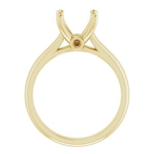 14K Yellow Gold 8.8 mm Round Engagement Ring Mounting
