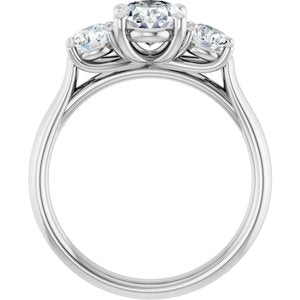 14K White Gold 1 3/4 CTW Lab-Grown Diamond Engagement Ring