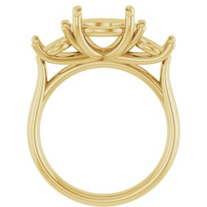 10K Yellow Gold 9.4 mm Round Engagement Ring Mounting