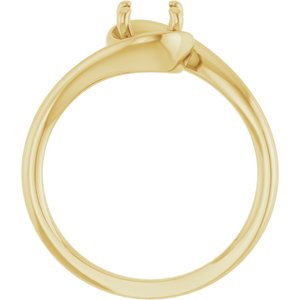 14K Yellow Gold 5.8 mm Round Engagement Ring Mounting