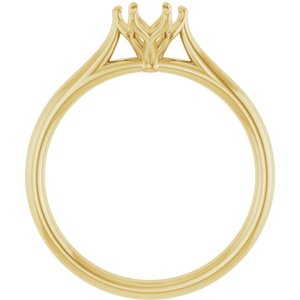 14K Yellow Gold 5.2 mm Round Engagement Ring Mounting