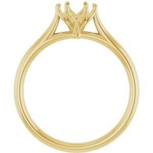 14K Yellow Gold 5.8 mm Round Engagement Ring Mounting