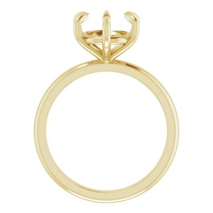 18K Yellow Gold 8.8 mm Round Solitaire Engagement Ring Mounting