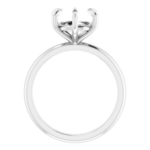 Platinum 8.8 mm Round Solitaire Engagement Ring Mounting