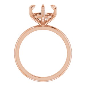 14K Rose Gold 9.4 mm Round Solitaire Engagement Ring Mounting