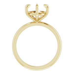 14K Yellow Gold 9.4 mm Round Solitaire Engagement Ring Mounting