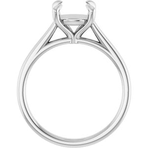 Platinum 8.2 mm Round Solitaire Engagement Ring Mounting