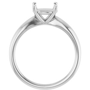 Platinum 8.2 mm Round Solitaire Engagement Ring Mounting