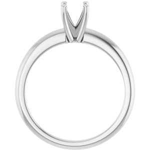 Platinum 5.2 mm Round Solitaire Engagement Ring Mounting