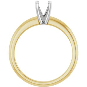 14K Yellow/White Gold 5.2 mm Round Solitaire Engagement Ring Mounting