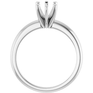 Platinum 9x6 mm Pear Solitaire Engagement Ring Mounting