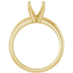 18K Yellow Gold 7.4 mm Round Solitaire Engagement Ring Mounting