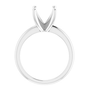 Platinum 11x9 mm Oval Solitaire Engagement Ring Mounting