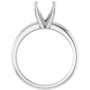 Platinum 7 mm Cushion Solitaire Engagement Ring Mounting