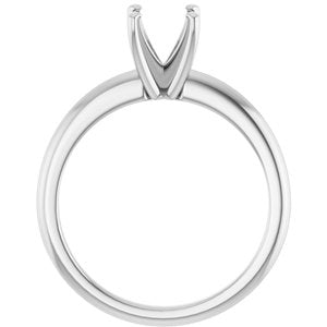 Platinum 6.5 mm Round Solitaire Engagement Ring Mounting
