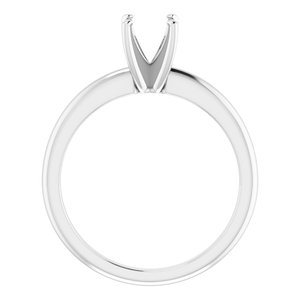 Sterling Silver 4.5 mm Square Solitaire Engagement Ring Mounting