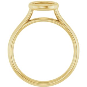 10K Yellow Gold 6.5 mm Round Solitaire Engagement Ring Mounting
