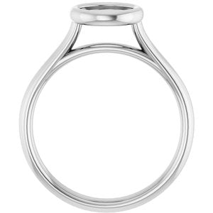 Platinum 6.5 mm Round Solitaire Engagement Ring Mounting
