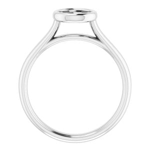 Platinum 6 mm Round Solitaire Engagement Ring Mounting