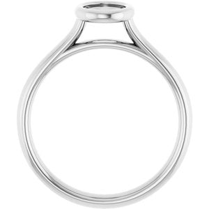 Sterling Silver 7x5 mm Oval Solitaire Engagement Ring Mounting