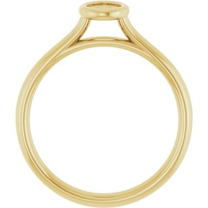 10K Yellow Gold 6x4 mm Oval Solitaire Engagement Ring Mounting