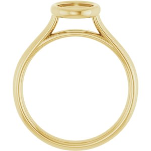 10K Yellow Gold 8x6 mm Oval Solitaire Engagement Ring Mounting