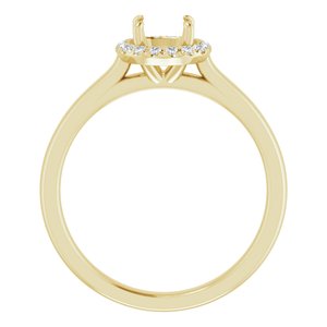 14K Yellow Gold 5.8 mm Round .08 CTW Natural Diamond Semi-Set Engagement Ring