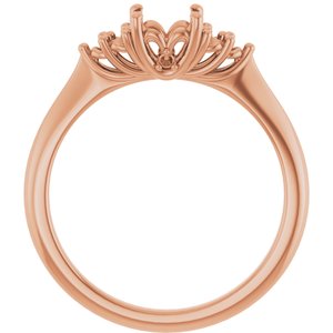 10K Rose Gold 5.8 mm Round Engagement Ring Mounting
