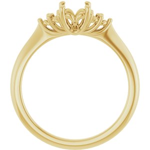 10K Yellow Gold 7x5 mm Oval Engagement Ring Mounting