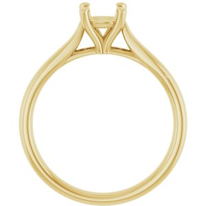 14K Yellow Gold 5.8 mm Round Engagement Ring Mounting