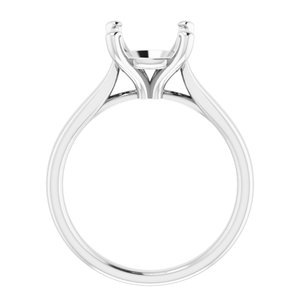 Platinum 9.4 mm Round Engagement Ring Mounting
