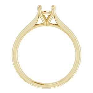18K Yellow Gold 5.5 mm Round Engagement Ring Mounting
