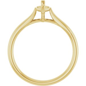 14K Yellow Gold 9x4.5 mm Marquise Engagement Ring Mounting