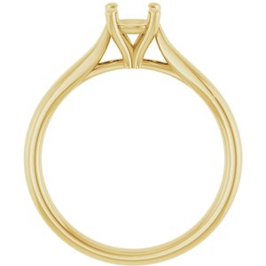 14K Yellow Gold 5.2 mm Round Engagement Ring Mounting
