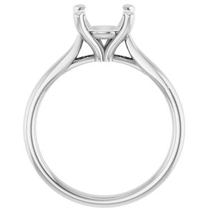 Platinum 8.2 mm Round Engagement Ring Mounting
