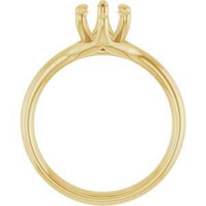 14K Yellow Gold 12x6 mm Marquise Engagement Ring Mounting