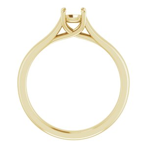 14K Yellow Gold 4.8 mm Round Solitaire Engagement Ring Mounting