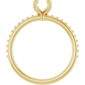 14K Yellow Gold 7x5 mm Oval Engagement Ring Mounting