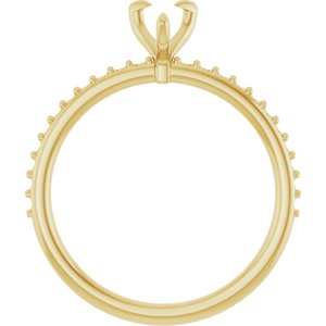 10K Yellow Gold 7x5 mm Pear Engagement Ring Mounting