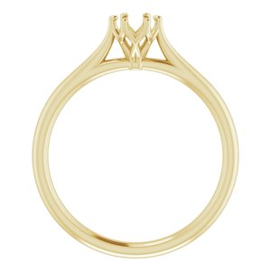 14K Yellow Gold 4.1 mm Round Engagement Ring Mounting
