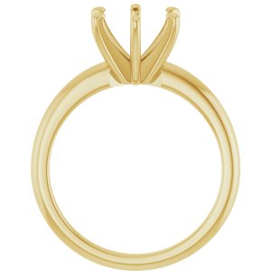 18K Yellow Gold 8.2 mm Round Solitaire Engagement Ring Mounting