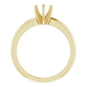 14K Yellow Gold 5.2 mm Round Solitaire Engagement Ring Mounting