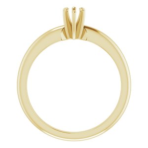 10K Yellow Gold 5x3 mm Marquise Solitaire Engagement Ring Mounting