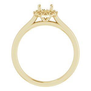 14K Yellow Gold 4.8 mm Round French-Set Engagement Ring Mounting