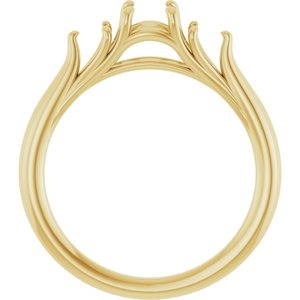 14K Yellow Gold 5.8 mm Round Engagement Ring Mounting